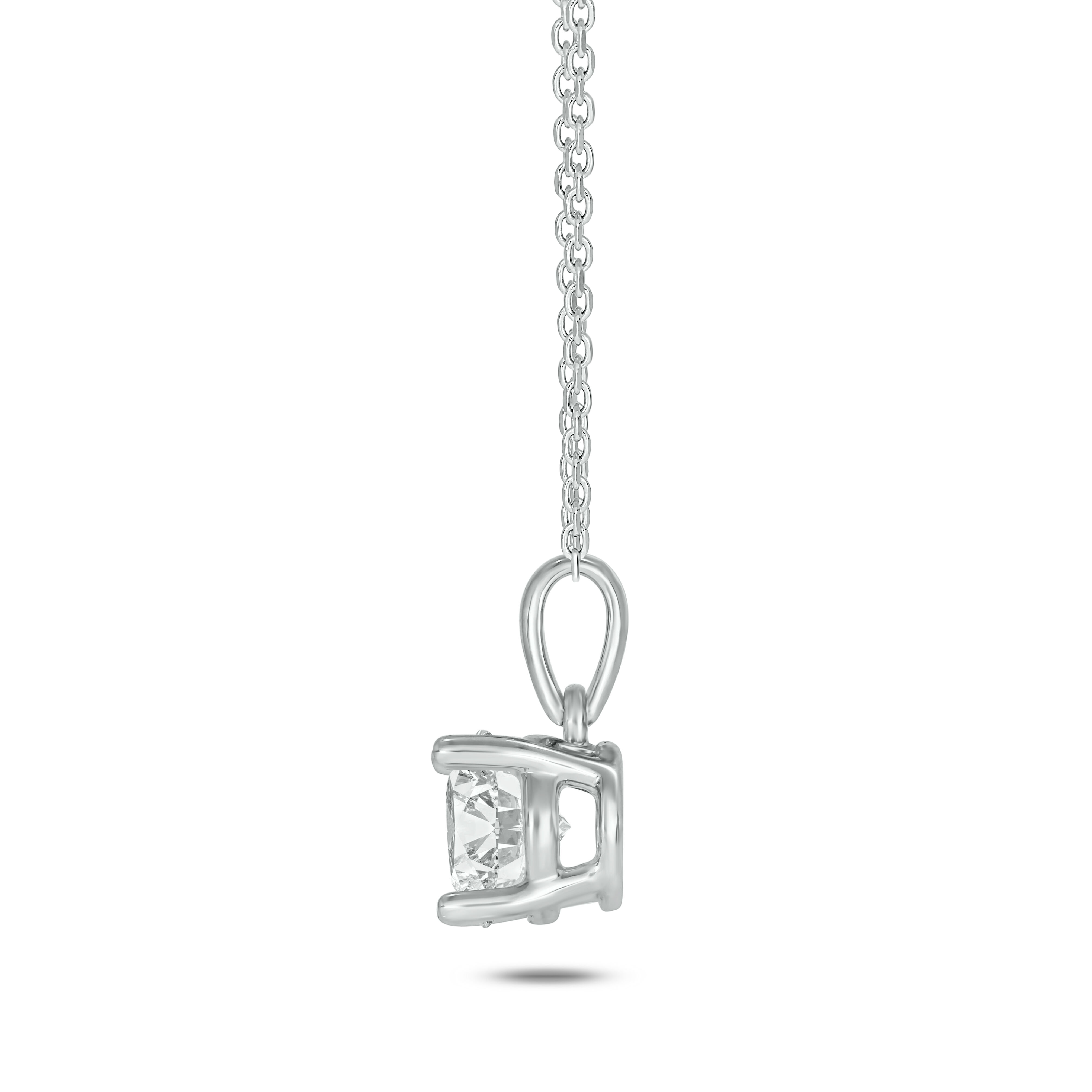 Round 1 ct Diamond Pendant in 18K White Gold Maison Birks